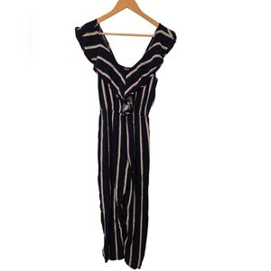 Xhilaration Blue and Multicolor Striped Romper Size Small